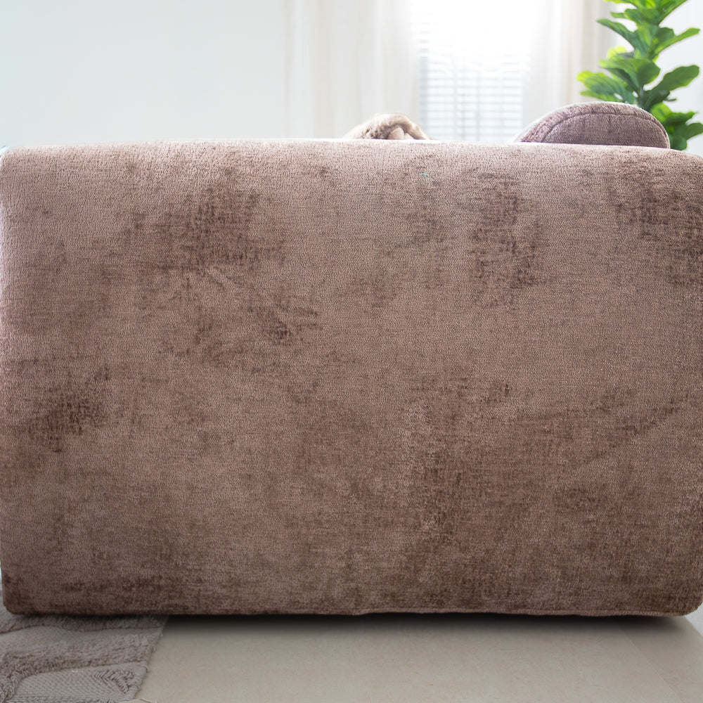 Banken-Hoekbank taupe chenille stof - 272x170 cm - Shane - links-Dimehouse