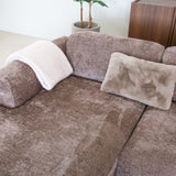 Banken-Hoekbank taupe chenille stof - 272x170 cm - Shane - links-Dimehouse