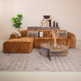 Corner sofa ocher chenille fabric - 292x169 cm - Shane - left
