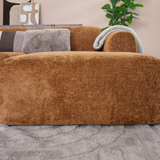 Corner sofa ocher chenille fabric - 292x169 cm - Shane - right