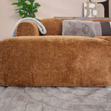 Corner sofa ocher chenille fabric - 292x169 cm - Shane - left