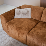 Corner sofa ocher chenille fabric - 292x169 cm - Shane - right