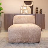 Fauteuil zand chenille stof Shane