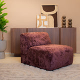 Fauteuil paars chenille stof Shane