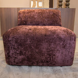 Fauteuil paars chenille stof Shane