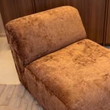 Fauteuil oker chenille stof Shane