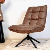 Swivel Chair Yuki Cognac Eco-leather 360° Rotatable 