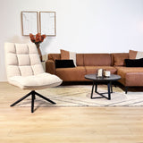 Yuki Swivel Armchair Beige Bouclé 360° Rotatable