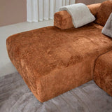 Banken-U-bank oker chenille stof - 342x165 cm - Shane-Dimehouse