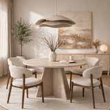 Hanglamp beige carbon betonnen kap - 40 en 50 cm - Flowing