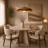 Hanglamp beige carbon betonnen kap - 40 en 50 cm - Flowing