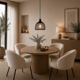 Hanging lamp black Metal - Mesh structure - 25 cm - 1-light - Hudson