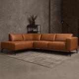 Banken - Industriële Hoekbank Ecoleer Cognac Barin - Links - Dimehouse