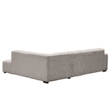 Beige corner sofa with super soft ribbed fabric Gavi - right 