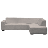Beige corner sofa with super soft ribbed fabric Gavi - right 