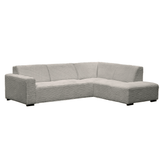 Beige corner sofa with super soft ribbed fabric Gavi - right 