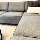 Corner sofa Kale Fabric Grey - five seater 