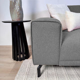 Gray boucle fabric corner sofa Maël - right 
