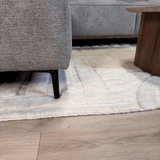 Taupe chenille corner sofa upholstered Ravi – right 