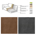 Industrial corner sofa anthracite eco-leather Brisbane - right 