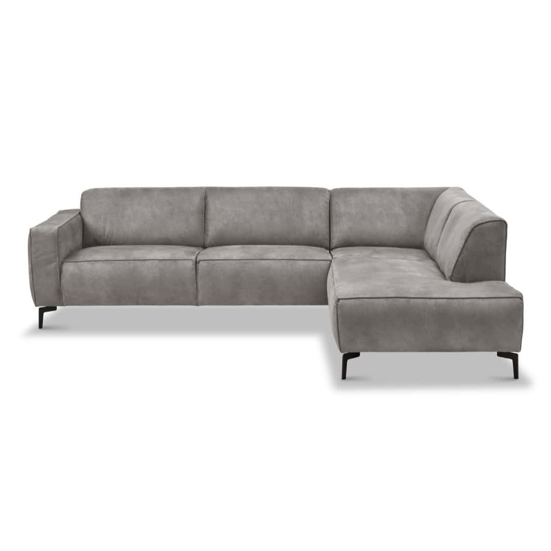 Industrial corner sofa anthracite eco-leather Brisbane - right 