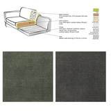 Anthracite velvet corner sofa Gaya - right 