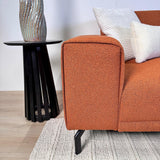 Corner sofa terracotta boucle fabric Maël - right 