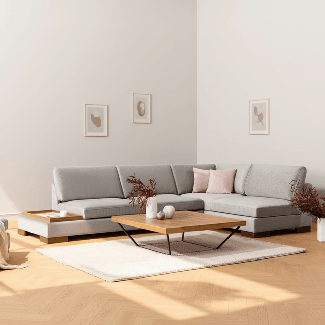 Hoekbank Rechts Tulip Licht Grijs