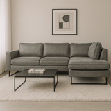 Gray microfiber corner sofa Tulin - right 