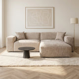 Corner sofa Wayne Chenille Taupe 260cm - Left & Right Can be mounted in a modern interior