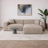 Banken - Hoekbank beige chenille Wayne 264 cm - hoek links en rechts monteerbaar - Dimehouse
