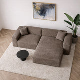 Corner sofa Wayne Chenille Taupe 260cm - Left & Right Mountable