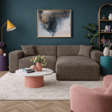 Corner sofa Wayne Chenille Taupe 260cm - Left & Right Mountable