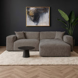 Corner sofa Wayne Chenille Taupe 260cm - Left & Right Mountable