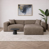 Corner sofa Wayne Chenille Taupe 260cm - Left & Right Mountable