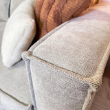 Corner sofa with beige chenille Yara chaise longue - left 