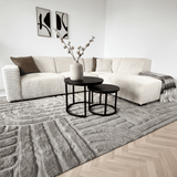 Corner sofa cream super soft ribbed fabric Gavi - right