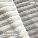 Beige corner sofa with super soft ribbed fabric Gavi - right 