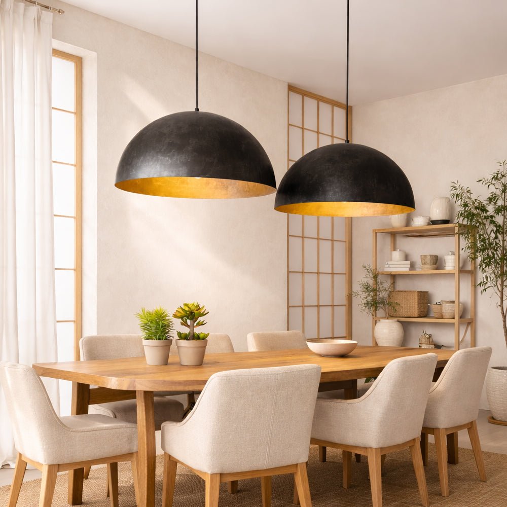 Industrial hanging lamp Dacia 2-light anthracite round 2xø60 cm