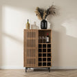 Industrial Wine Cabinet Monja Acacia wood atmospheric photo in a modern interior