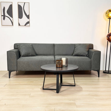 3-seater sofa green microfiber fabric Davidson 