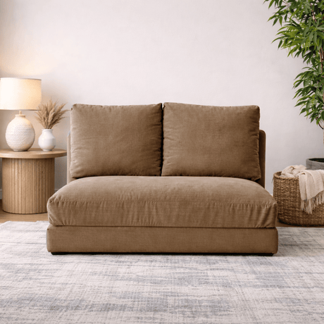 2-seater sofa bed taida light brown