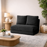 2-seater sofa bed taida black