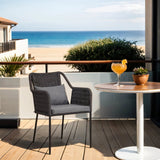 Dining Garden Chair with Armrests and Cushions Kaya Rope
