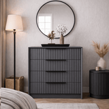 Ladekasten - Ladekast Kale Luxe Antraciet Melamine 70x77x45 cm - Dimehouse