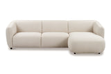 Corner sofa with organic shape, cream boucle Sophie - right 