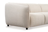Corner sofa with organic shape, cream boucle Sophie - right 