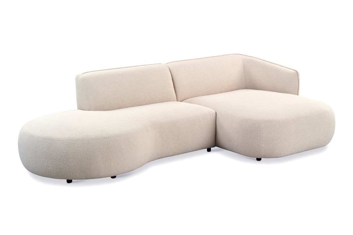 Corner sofa fully organic cream boucle Sophie - right 