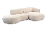Corner sofa fully organic cream boucle Sophie - right 