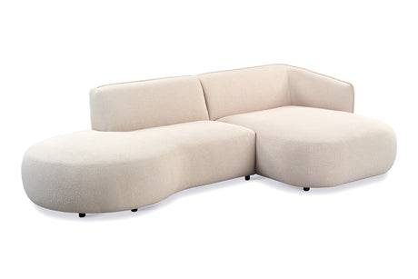 Corner sofa fully organic cream boucle Sophie - right 